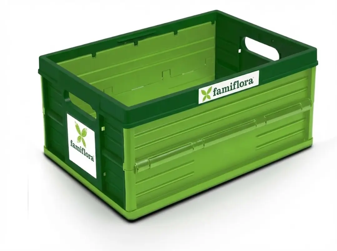 Famiflora groene professionele vouwkrat 32L