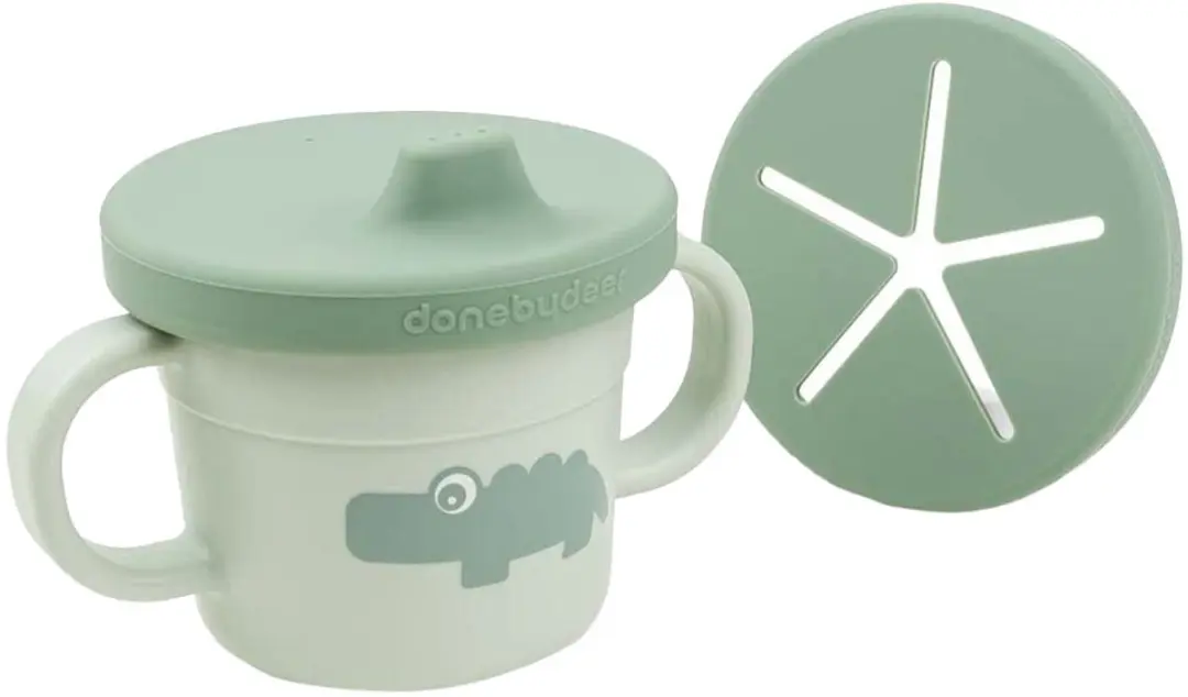 Done By Deer Croco Snack/Drinkbeker 250ml - Groen - afbeelding 3 van 6