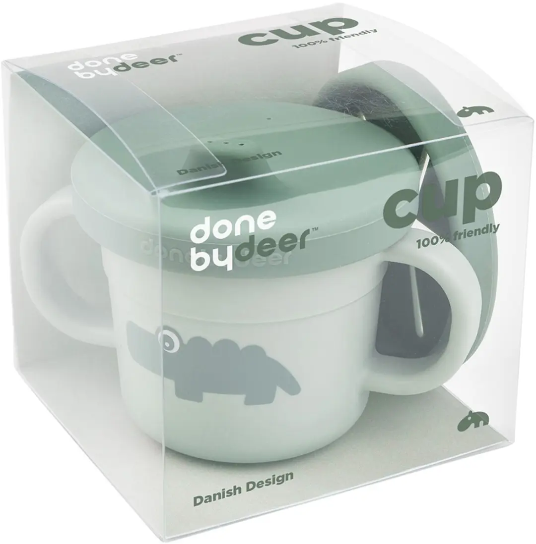 Done By Deer Croco Snack/Drinkbeker 250ml - Groen - afbeelding 4 van 6