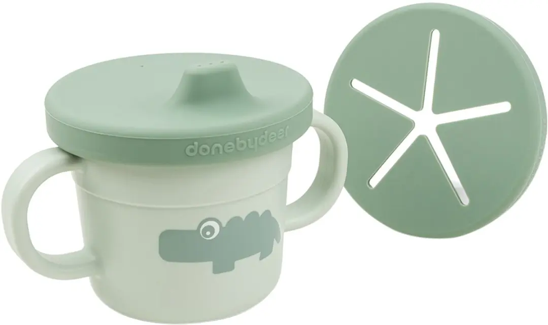 Done By Deer Croco Snack/Drinkbeker 250ml - Groen - afbeelding 5 van 6