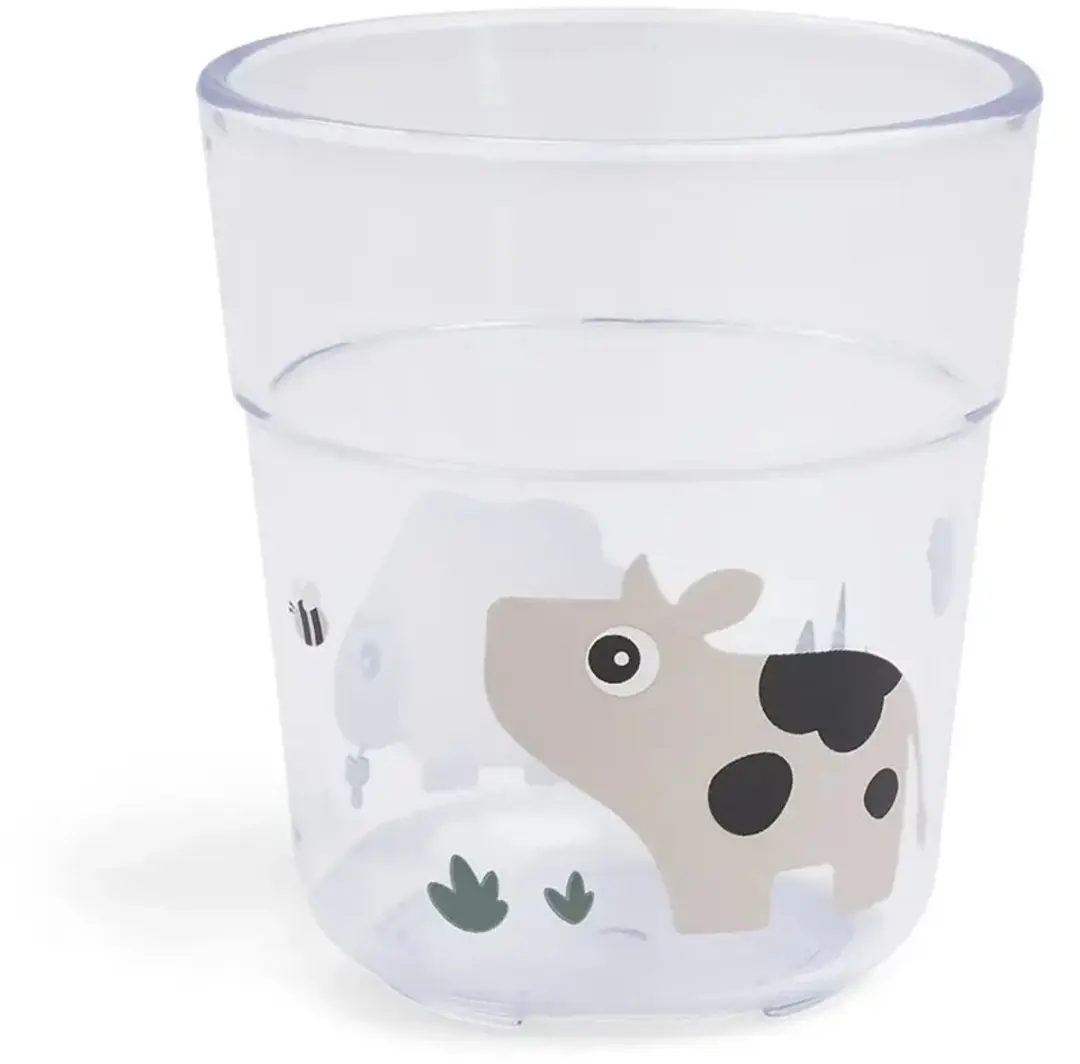Done By Deer Glass L Tiny Farm - 220ml - Beige