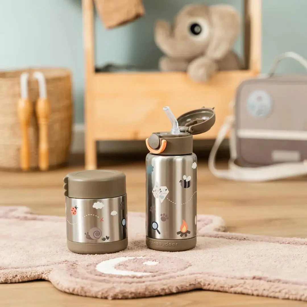 Done By Deer Thermos Voedselpot Tiny Trails 300ml - Sand