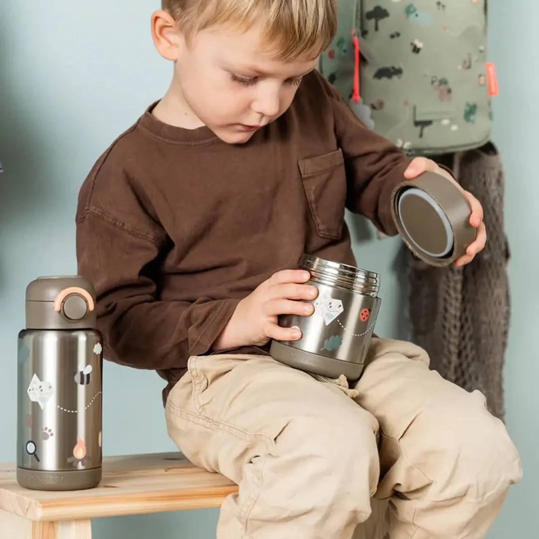 Done By Deer Thermos Voedselpot Tiny Trails 300ml - Sand