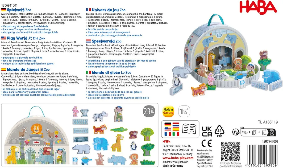 Haba Speelwereld Zoo - Multicolor