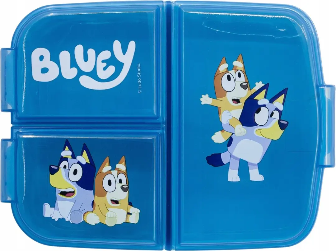 Bluey broodtrommel met 3 vakken