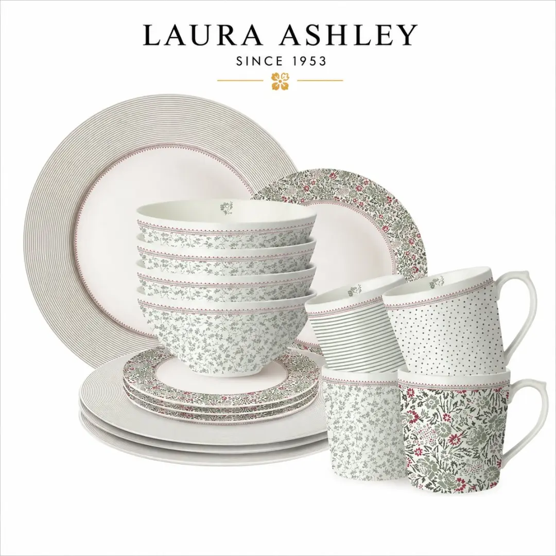 Laura Ashley Wildclematis Serviesset