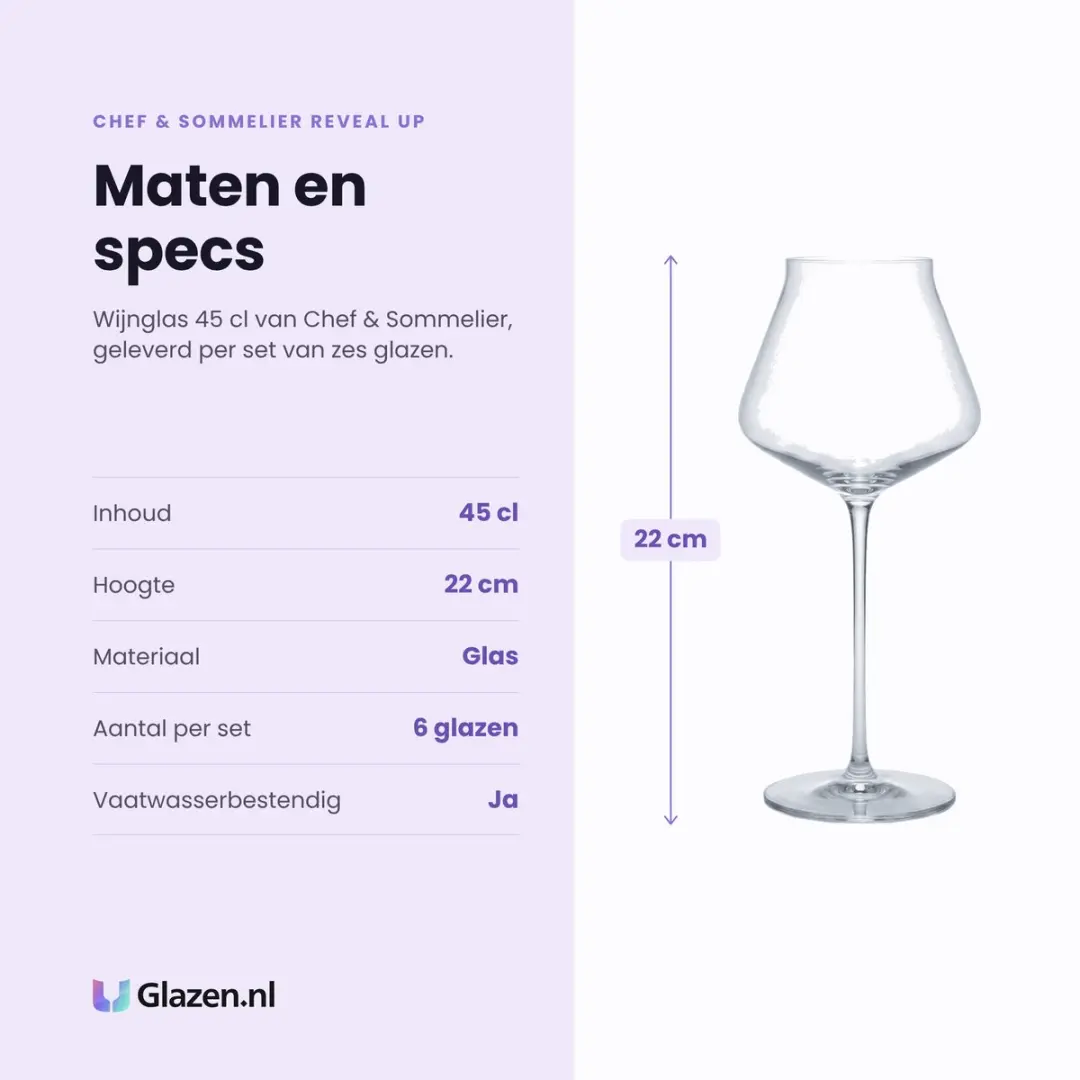 Chef & Sommelier Reveal Up Wijnglas 45cl - 6 Stuks