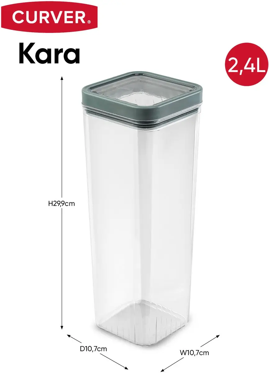 Curver Kara Voorraadbus 2.4L Blauwgroen - afbeelding 2 van 6