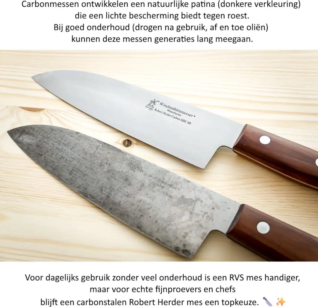 Robert Herder Roestgum voor Carbon/Koolstofstaal Messen - Wit