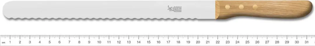 Robert Herder Brisketmes RVS 31,5cm - Eikenhout