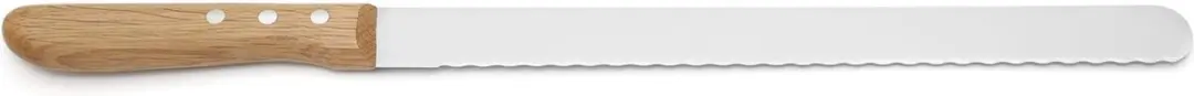 Robert Herder Brisketmes RVS 31,5cm - Eikenhout