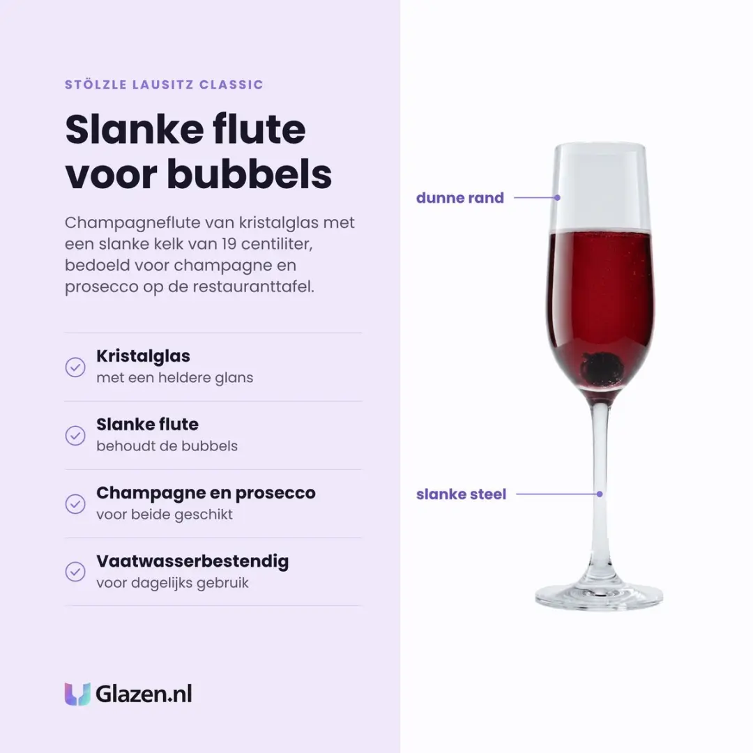 Stölzle Lausitz Classic Champagneglas 19cl - 6 Stuks