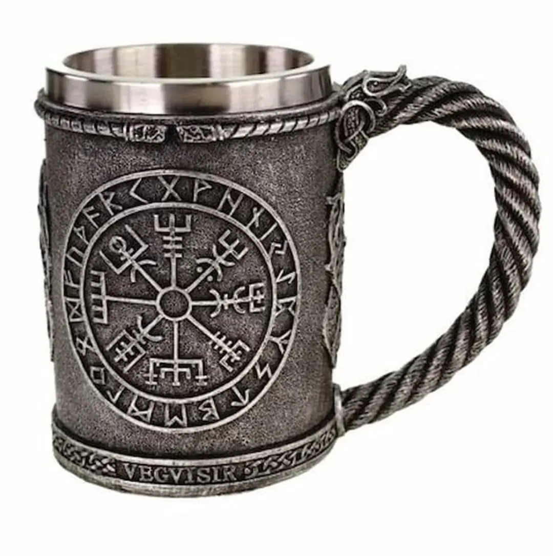 Viking Kompas Vegvisir Mok - Roestvrijstalen Inzet 600ml - afbeelding 3 van 4