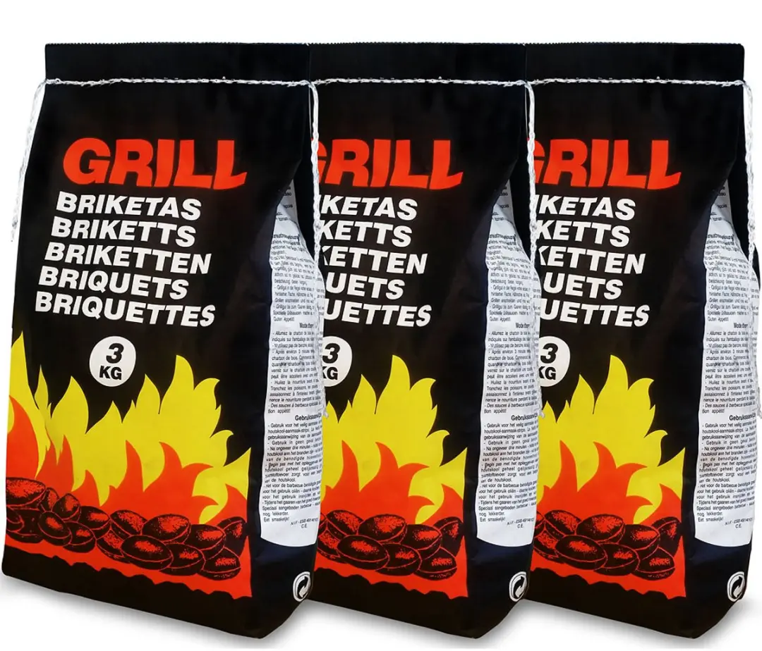 Deuba Houtskool Briketten 3x3kg