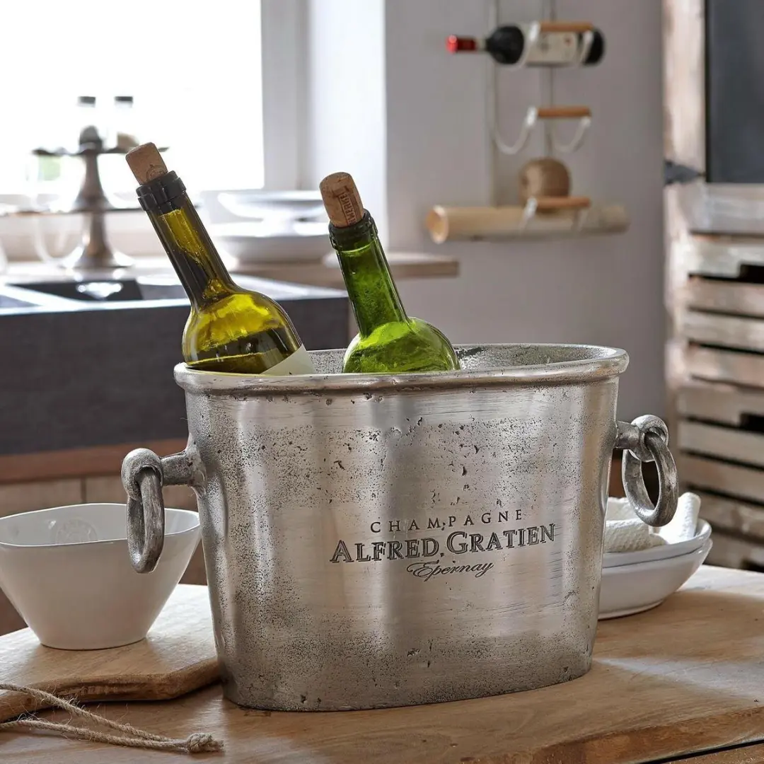 Loberon Champagnekoeler Alfred - Zilver