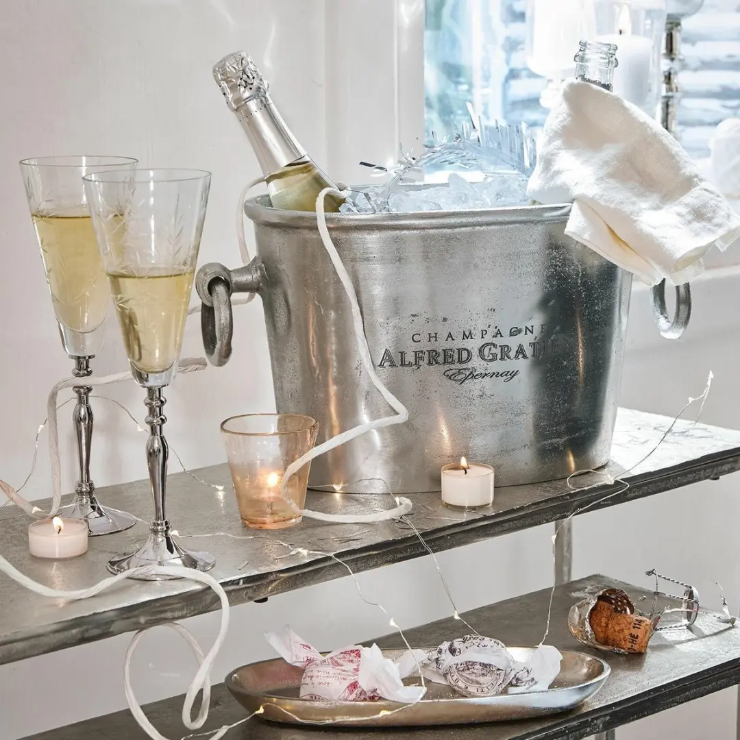 Loberon Champagnekoeler Alfred - Zilver