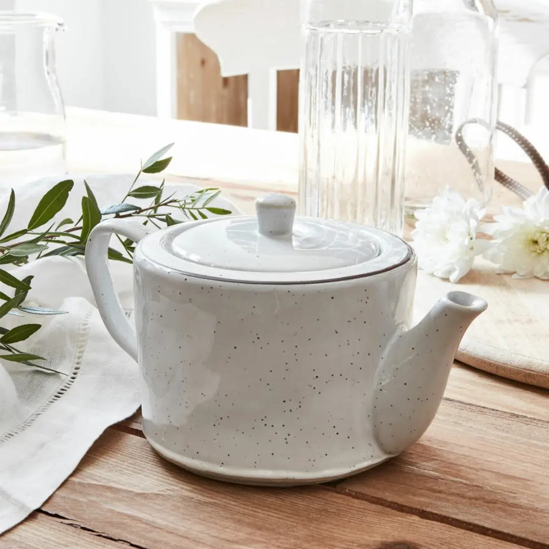 Loberon Theepot Biarré - 1 Persoon - Wit