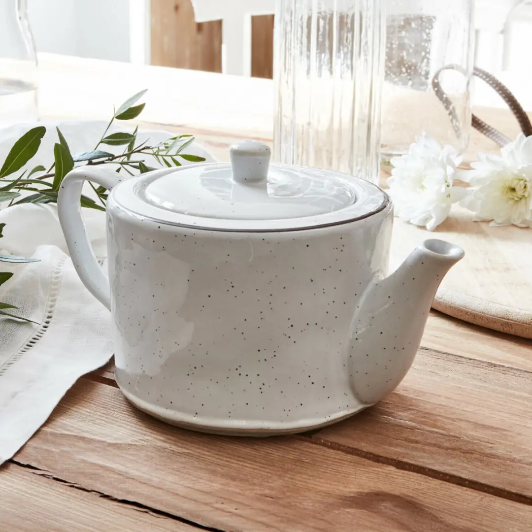 Loberon Theepot Biarré - 1 Persoon - Wit