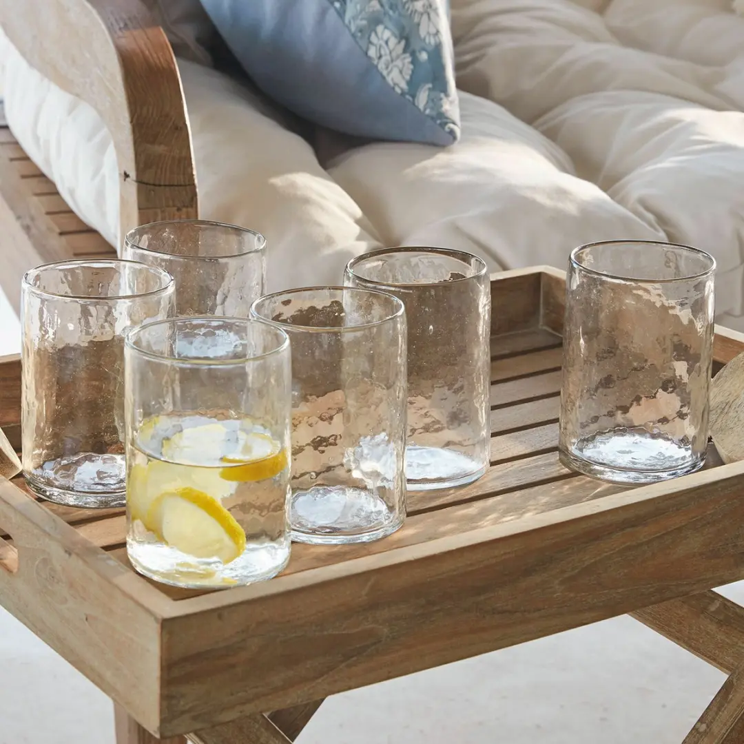 Loberon Clarksville Glas Set 6 Stuks - Ø9cm - Helder - afbeelding 6 van 6