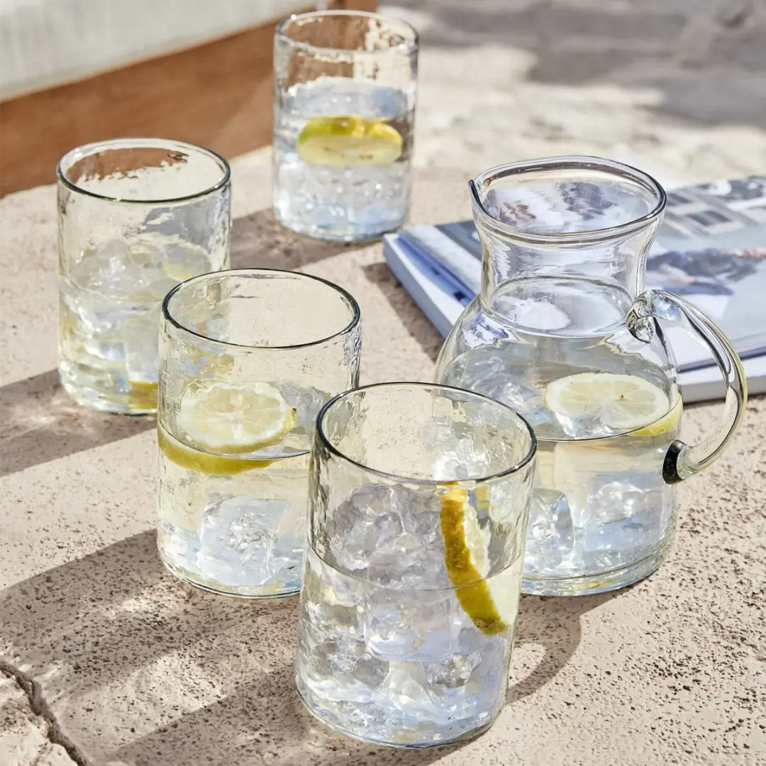 Loberon Clarksville Glas Set 6 Stuks - Ø9cm - Helder