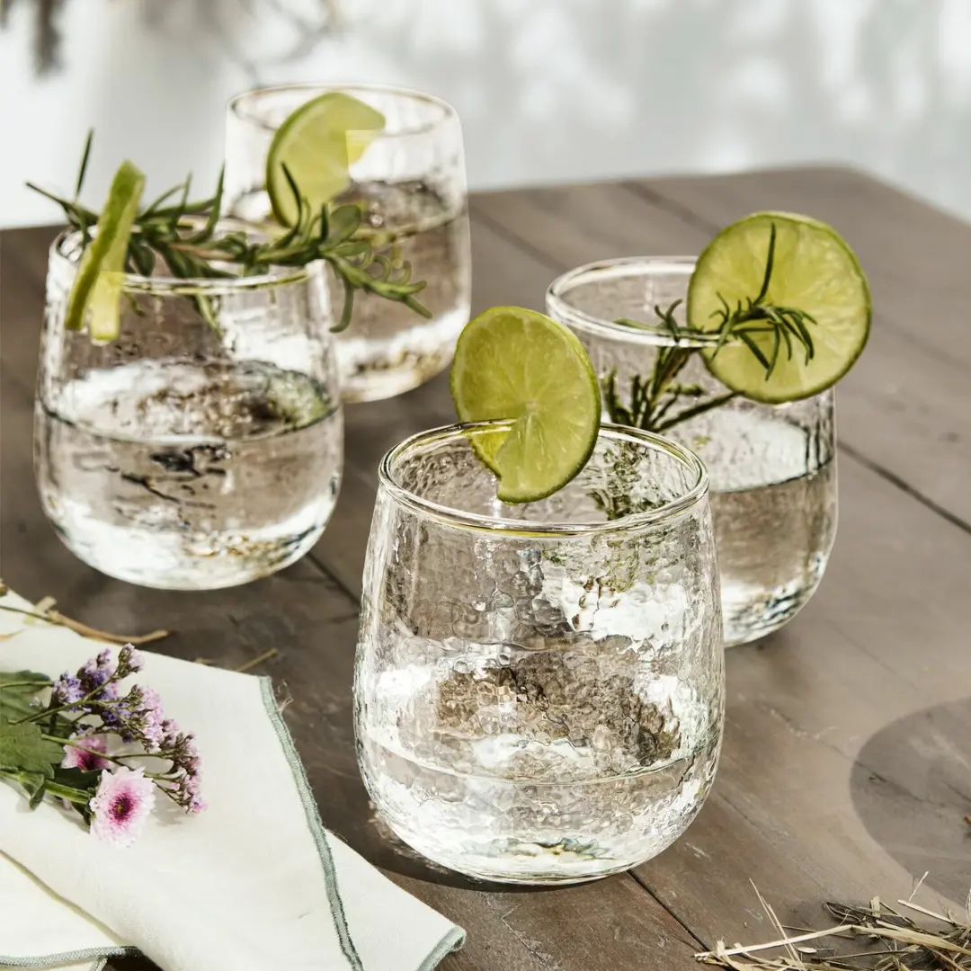 Loberon Glas Set 4 Stuks - Ø9cm Heldere Valters