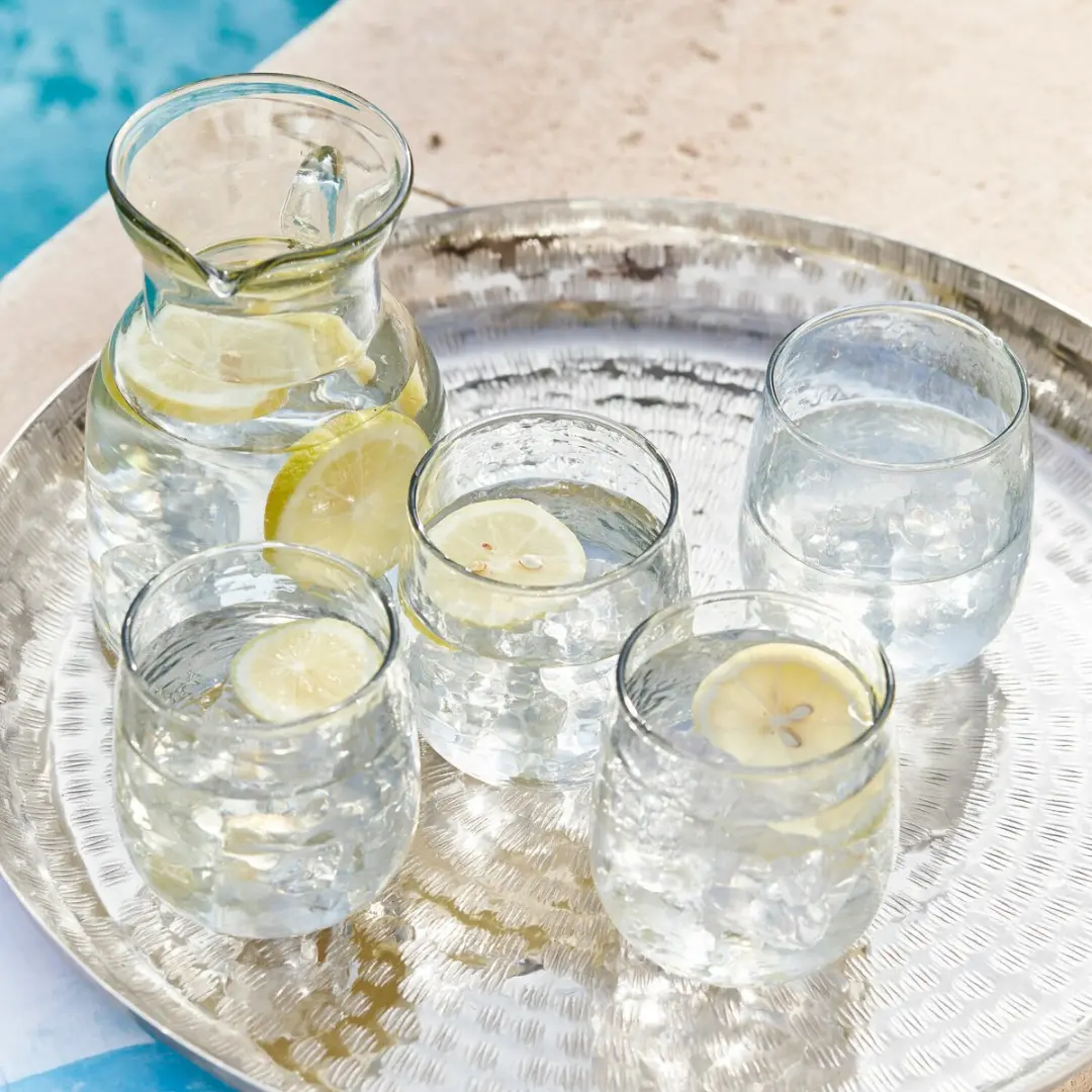 Loberon Glas Set 4 Stuks - Ø9cm Heldere Valters