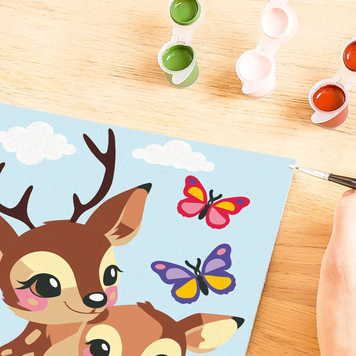 Ravensburger CreArt Junior Vrolijke Herten Schilderen op Nummer - Meerkleurig
