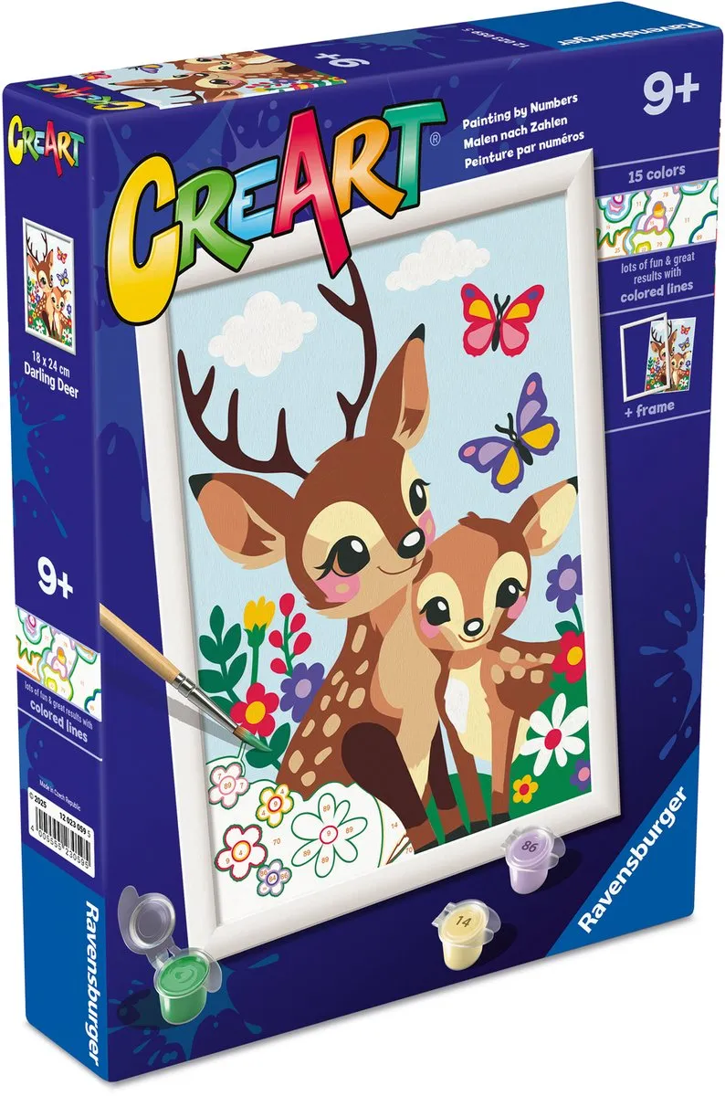 Ravensburger CreArt Junior Vrolijke Herten Schilderen op Nummer