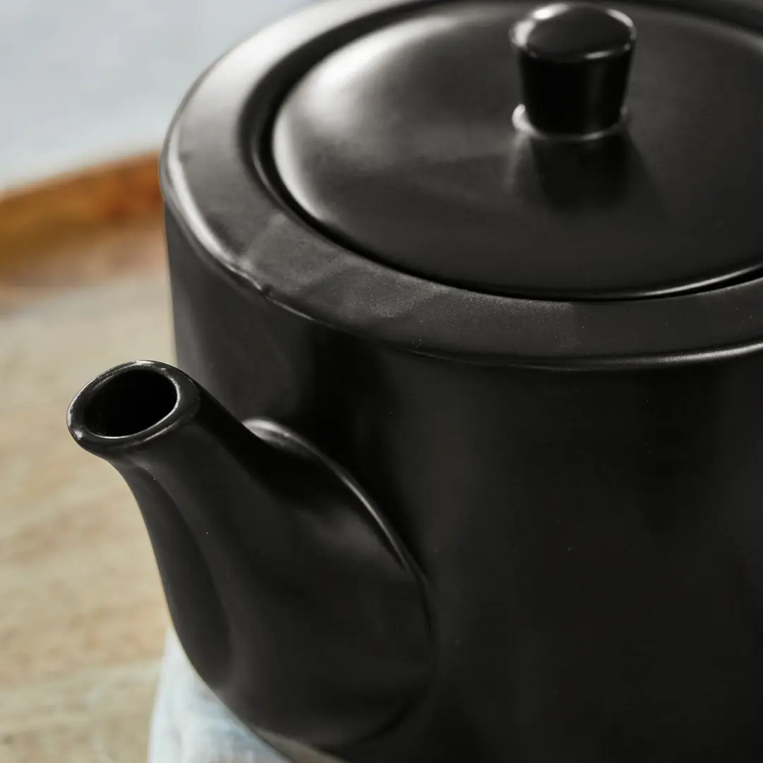 Loberon Theepot Biarré - 1 Persoon - Zwart