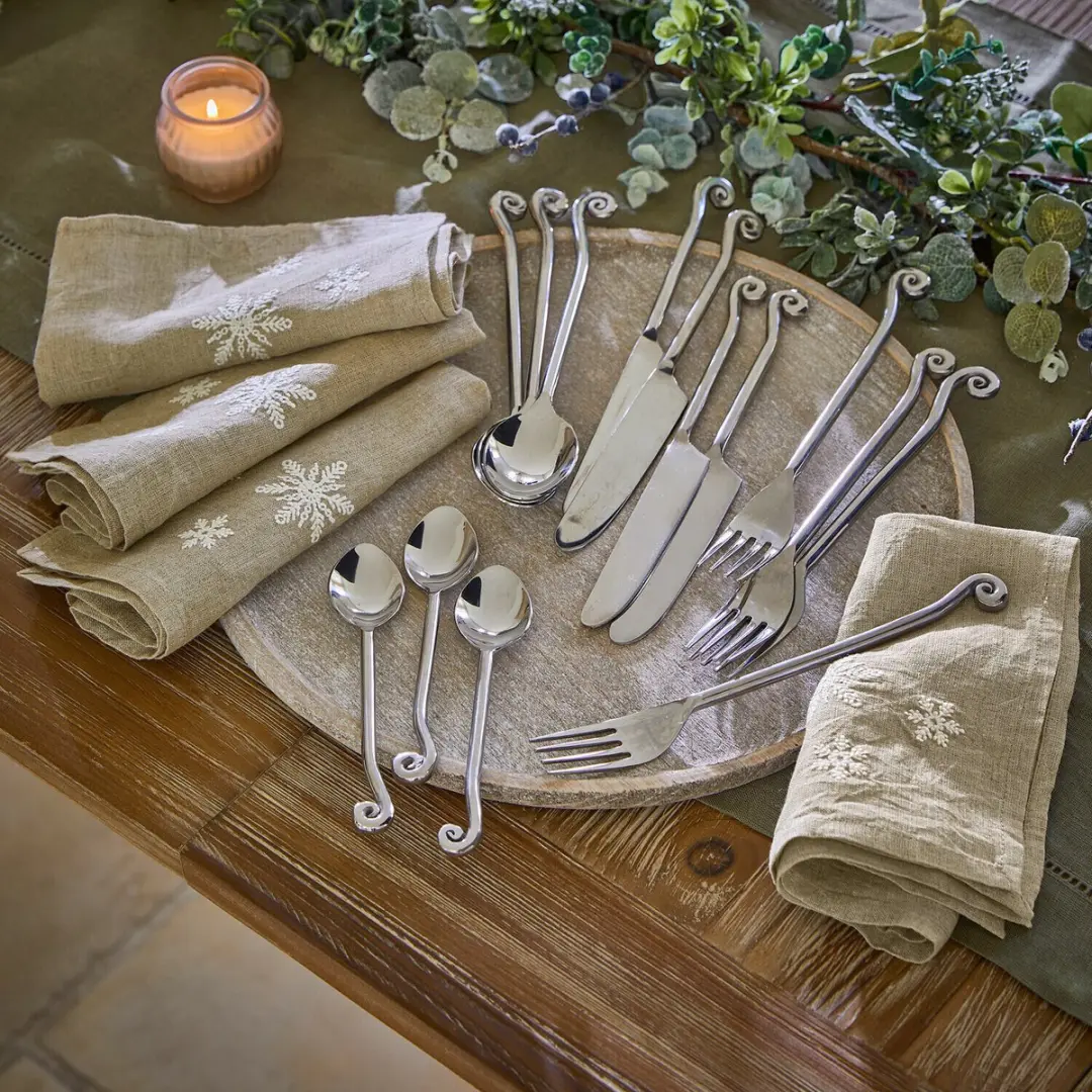 Loberon Ruspi Linnen Servet Set - 4 Stuks