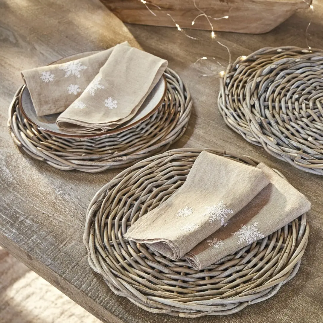 Loberon Ruspi Linnen Servet Set - 4 Stuks