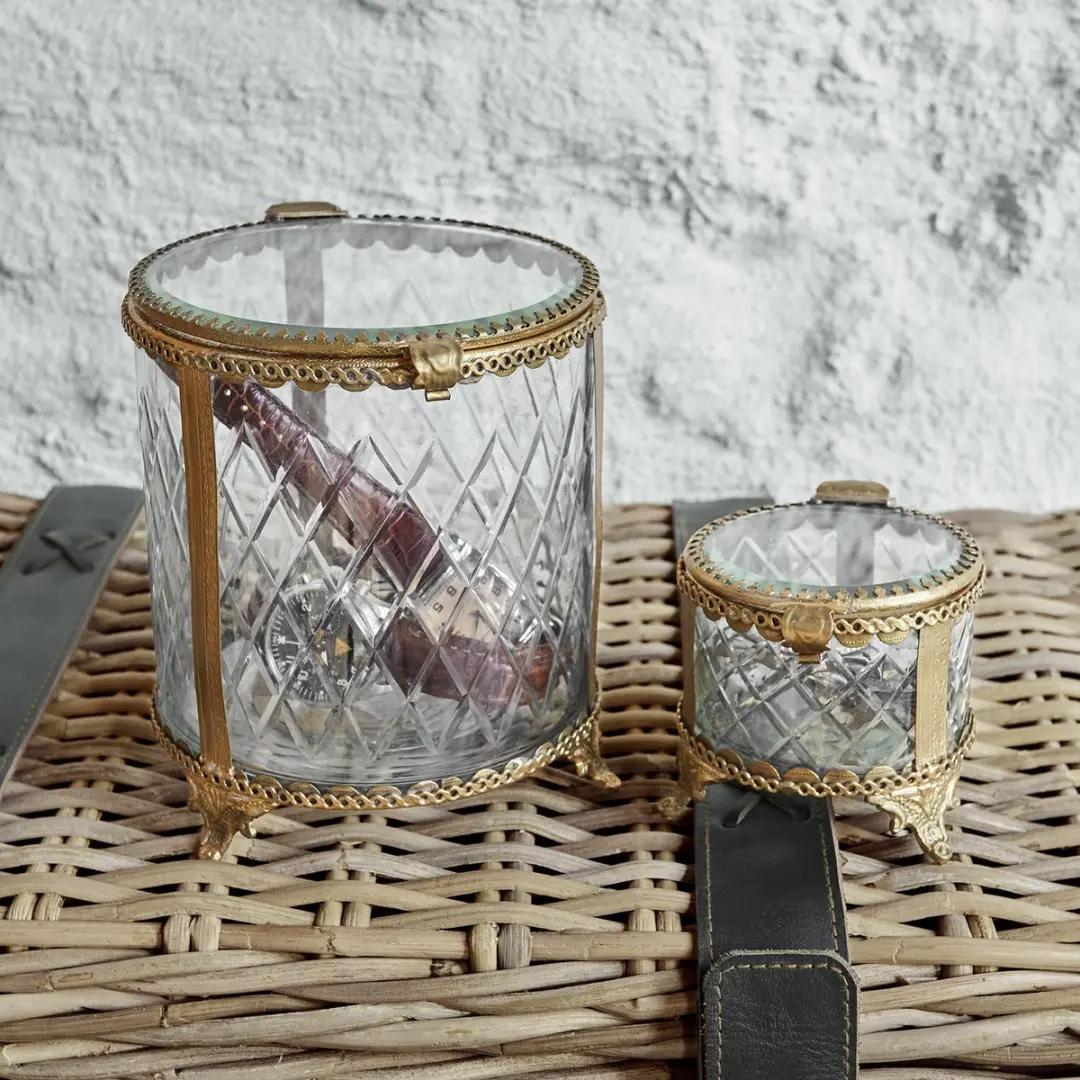 Loberon Svelteque Pot Set 2 Stuks - Antiekmessing/Heldere Kleur