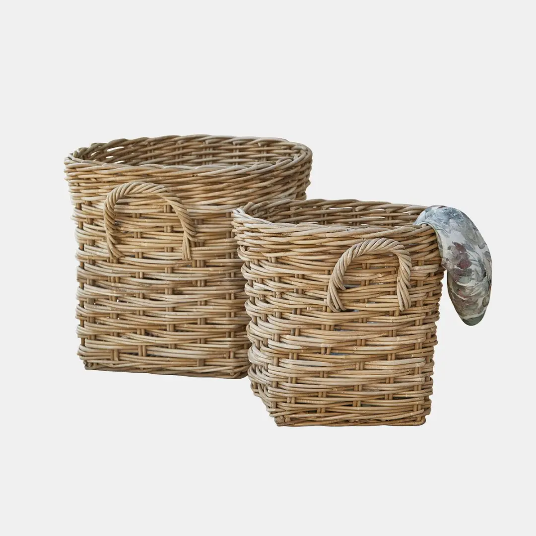 Loberon Mandenset 2 Stuks Melari Bruin