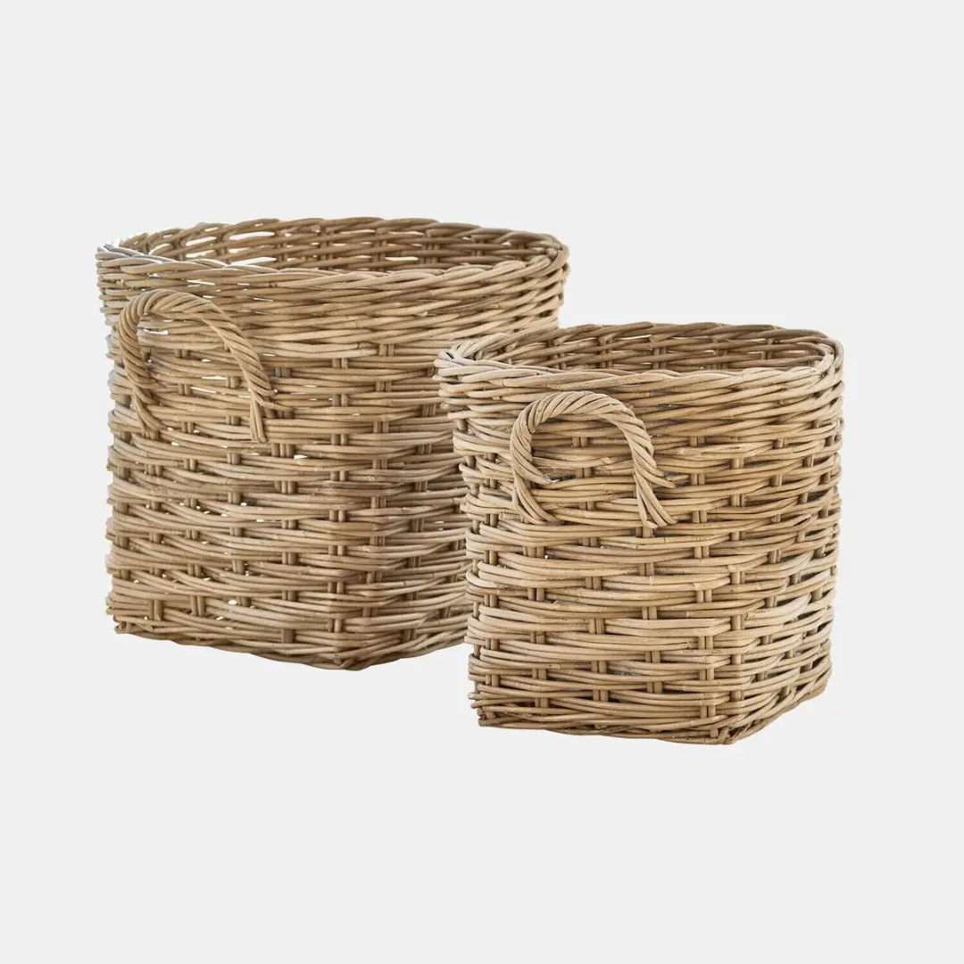Loberon Mandenset 2 Stuks Melari Bruin