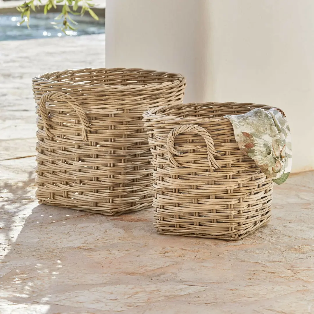 Loberon Mandenset 2 Stuks Melari Bruin