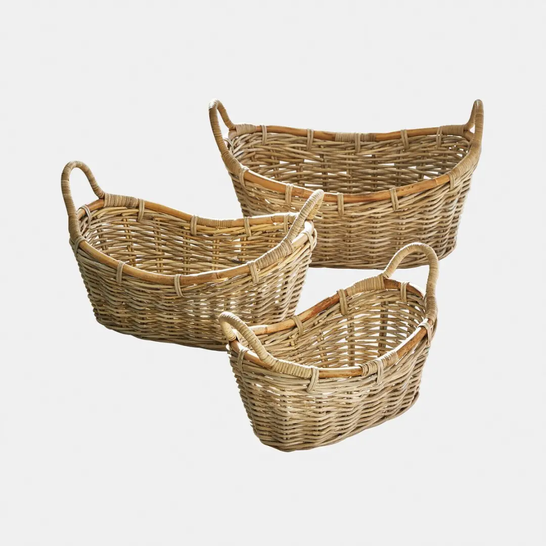 Loberon Gavelle Mand Set - 3 Stuks - Bruin