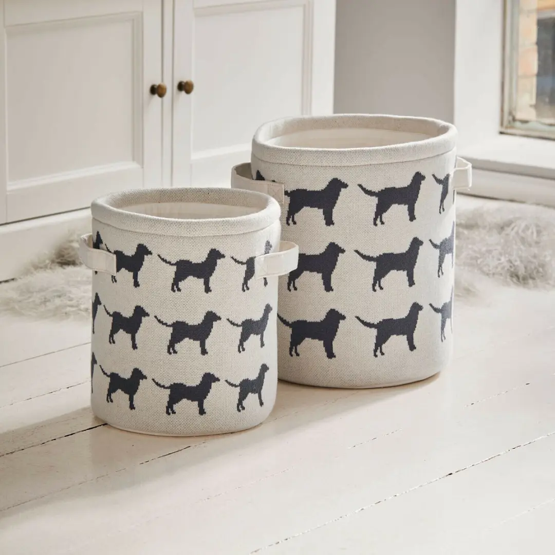 Loberon Pawelino Hondenmand Set - 2 Stuks - Beige/Grijs