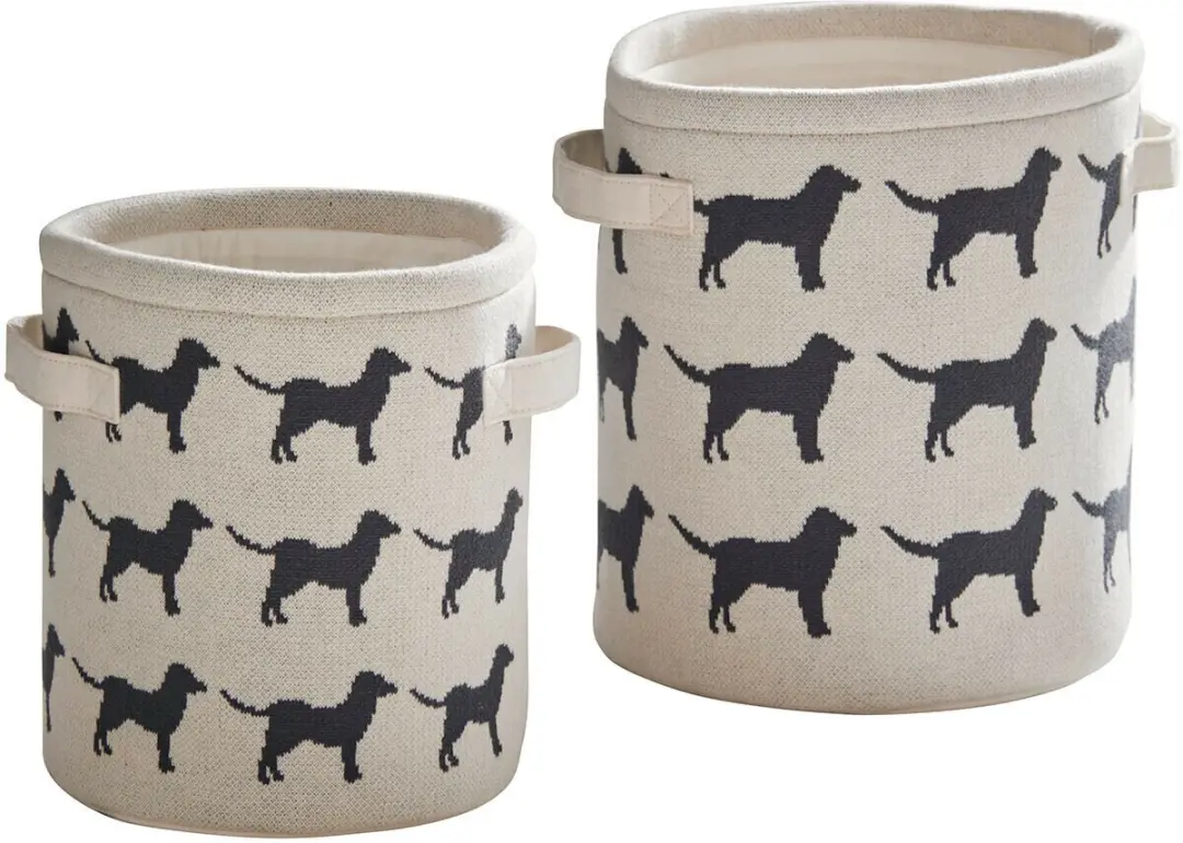 Loberon Pawelino Hondenmand Set - 2 Stuks - Beige/Grijs - afbeelding 6 van 6