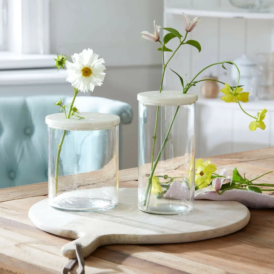 Loberon Glazen Pot Set Rosanella - 2 Stuks