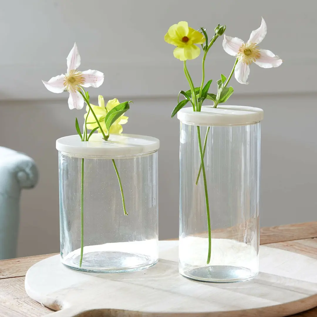 Loberon Glazen Pot Set Rosanella - 2 Stuks