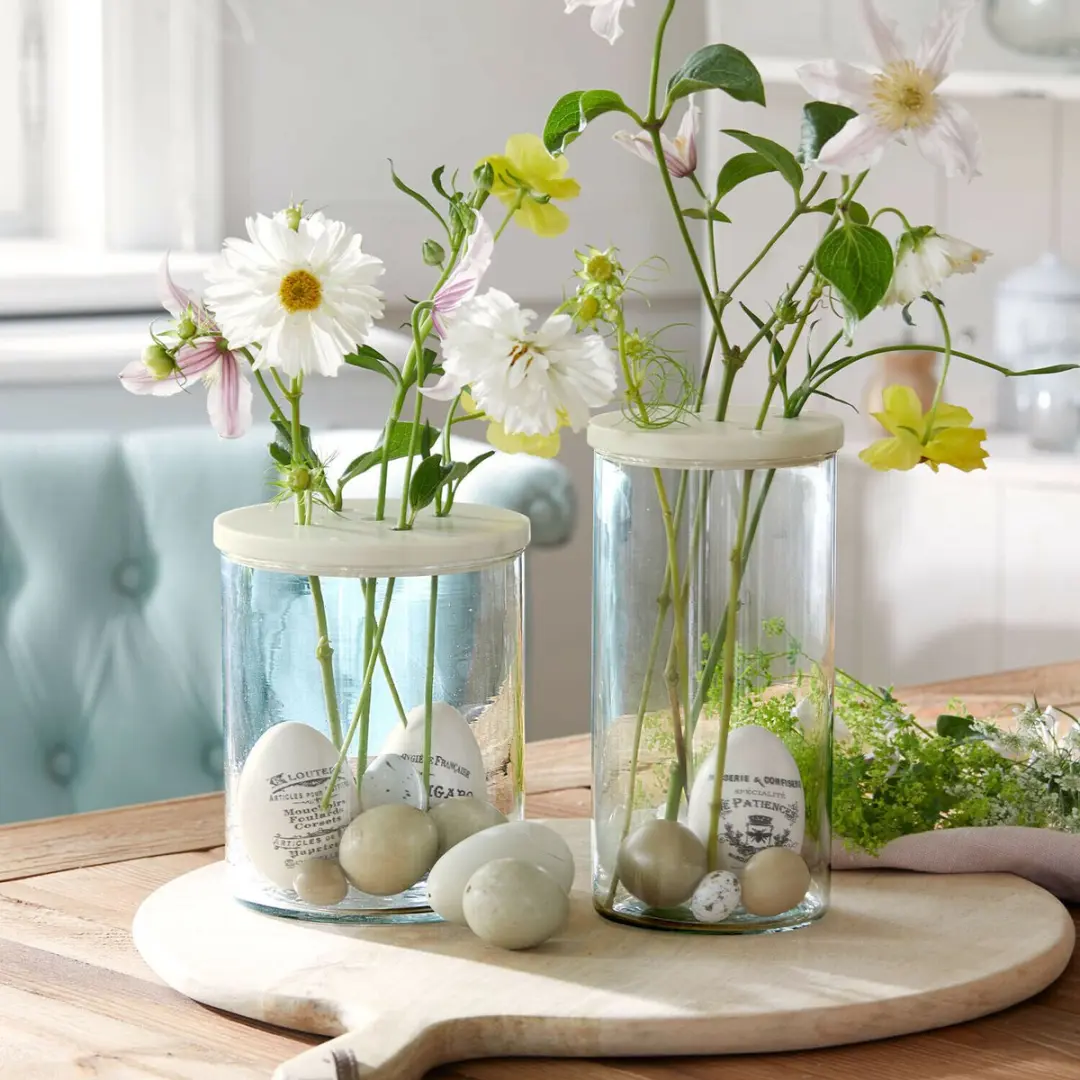 Loberon Glazen Pot Set Rosanella - 2 Stuks