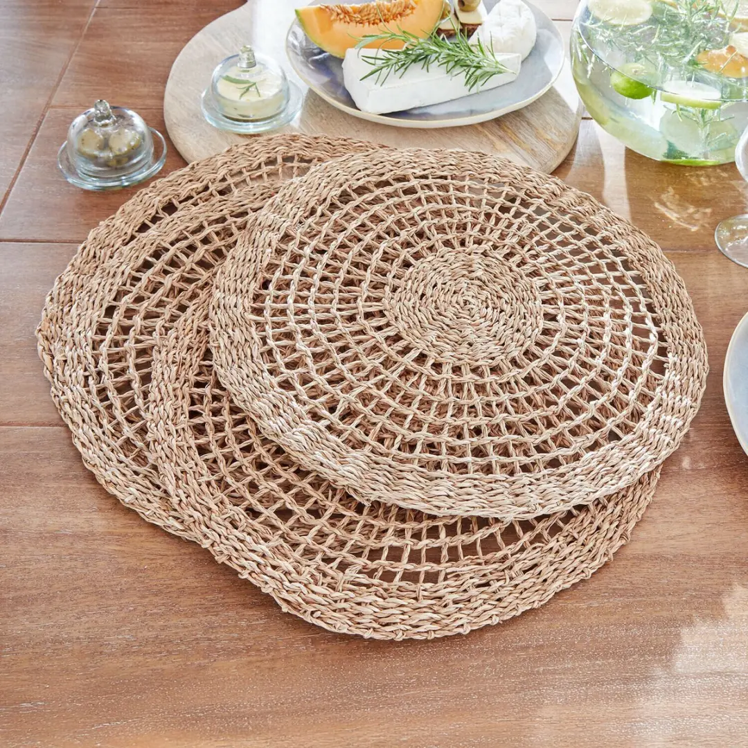Loberon Placemats Sauvrelle - 4 Stuks Ø35cm