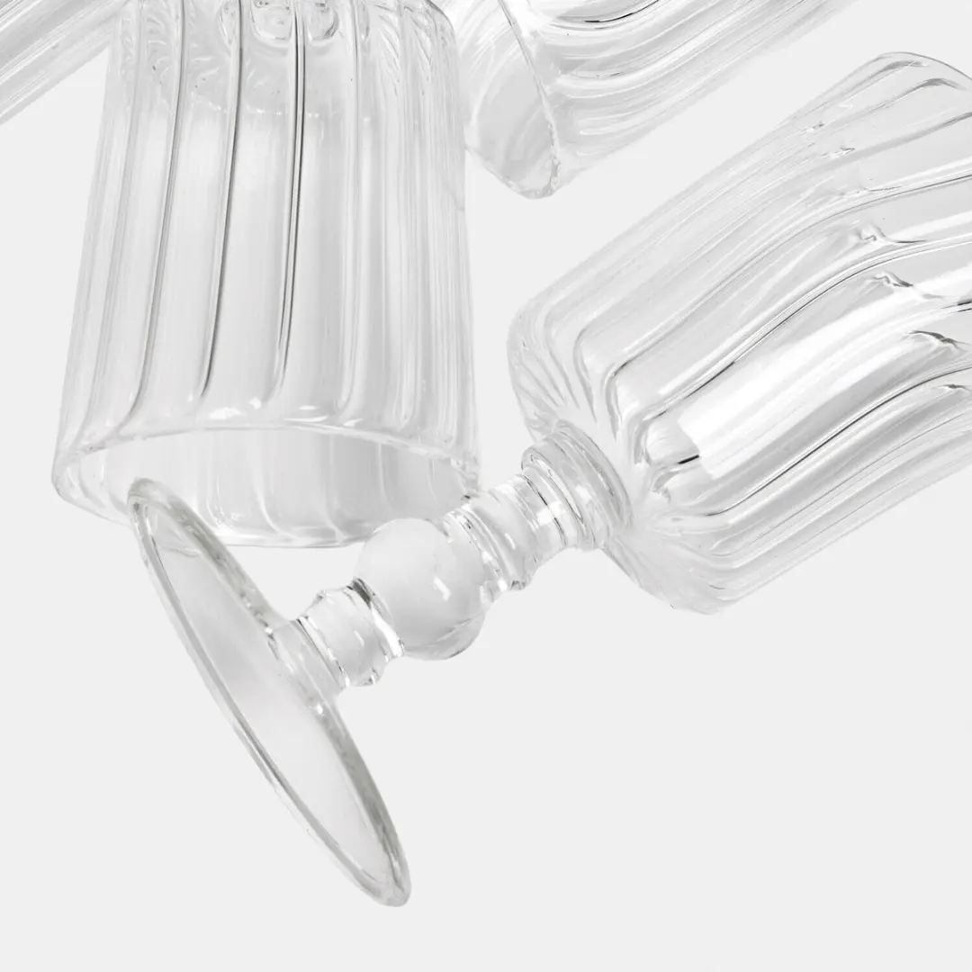 Loberon Lianzo Glas Set - 4 Stuks Ø7cm Helder - afbeelding 6 van 6