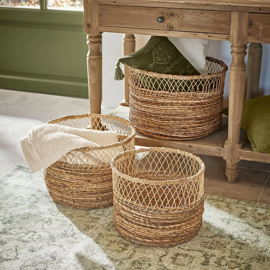 Loberon Wynlea Mandenset - 3 Stuks - Ø44cm
