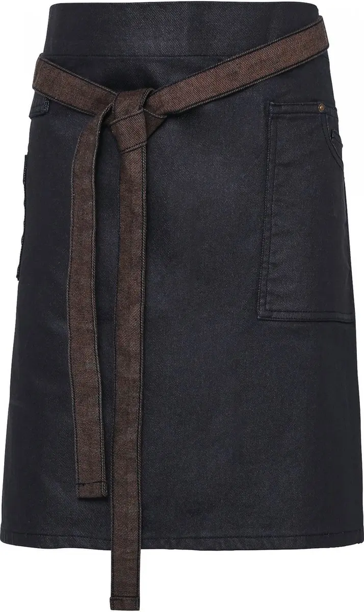 Schort/Tuniek/Werkblouse Unisex One Size Premier Indigo / Brown Denim 100% Katoe