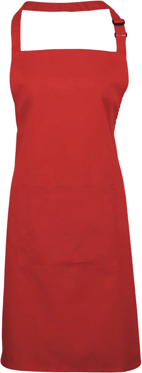 Schort/Tuniek/Werkblouse Unisex One Size Premier Red 65% Polyester, 35% Katoen