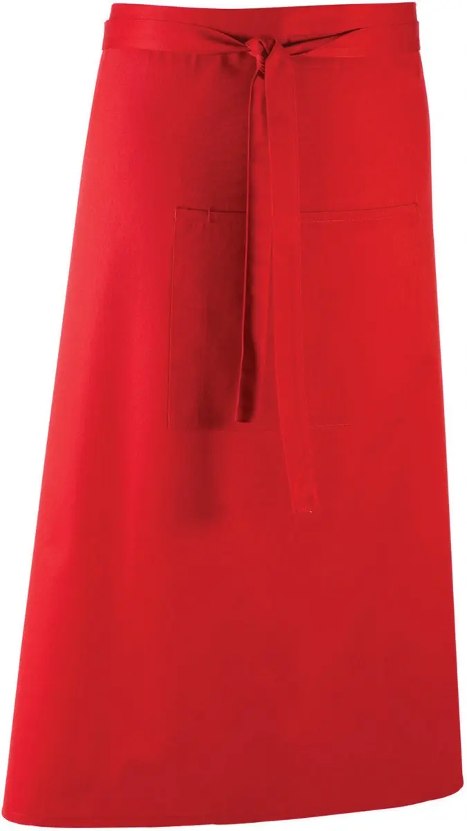 Schort/Tuniek/Werkblouse Unisex One Size Premier Red 65% Polyester, 35% Katoen