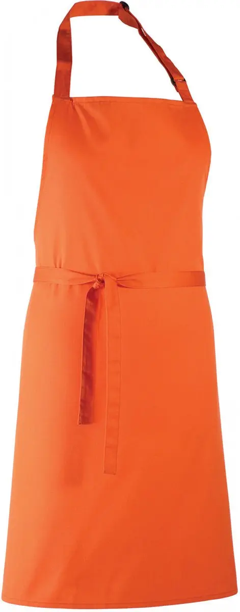 Schort/Tuniek/Werkblouse Unisex One Size Premier Orange 65% Polyester, 35% Katoe