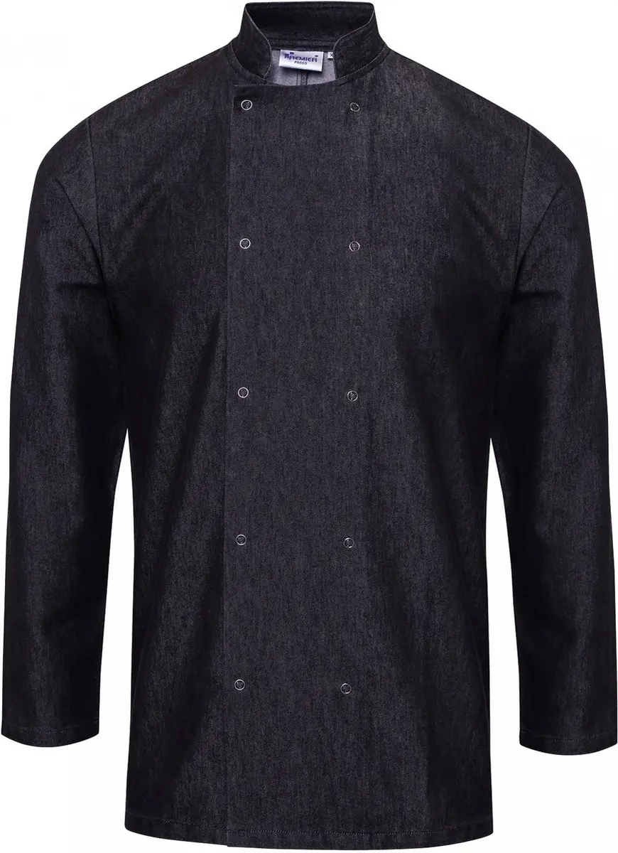 Schort/Tuniek/Werkblouse Unisex XXL Premier Black Denim 60% Katoen, 40% Polyeste