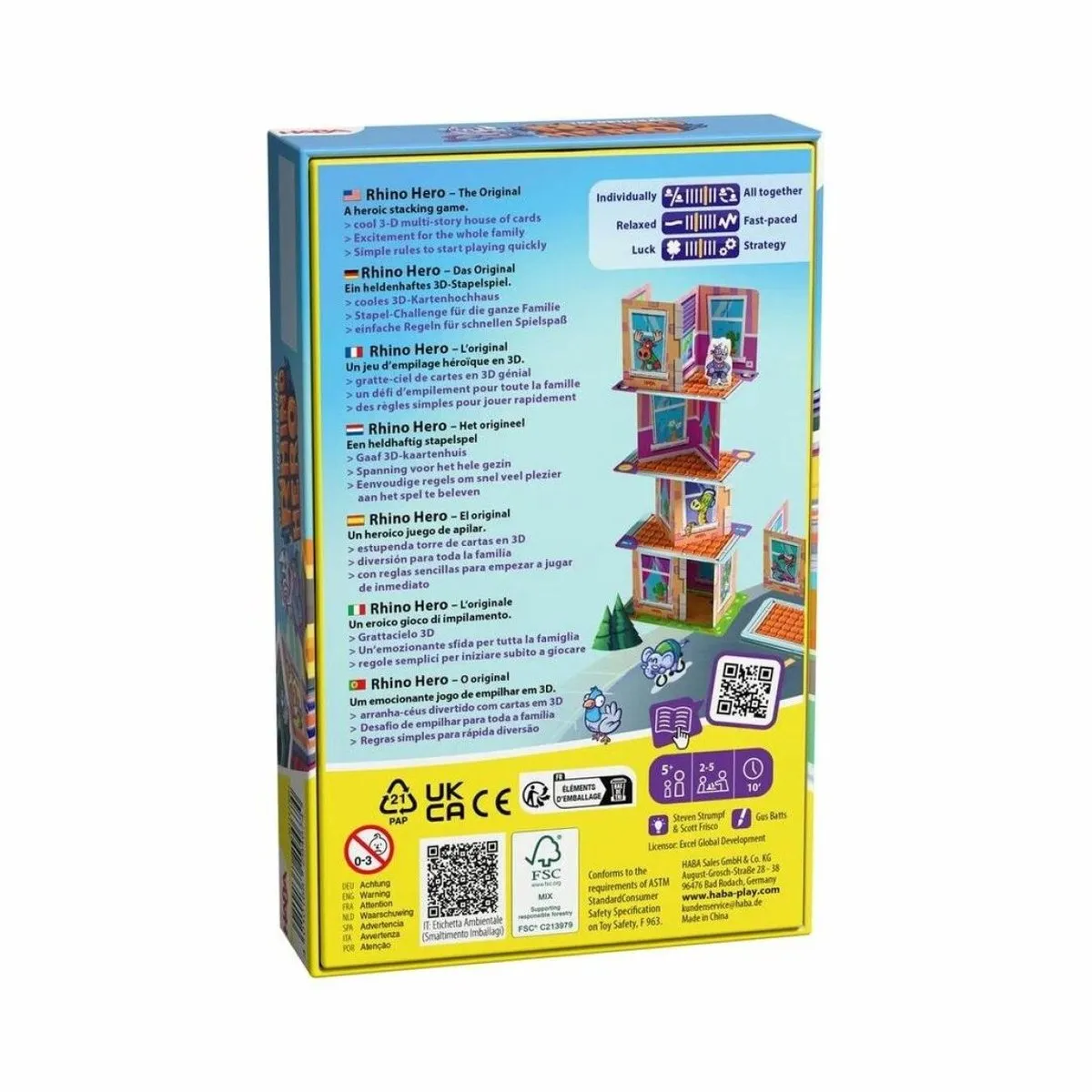 Haba Rhino Hero The Original - Maximaal 5 spelers